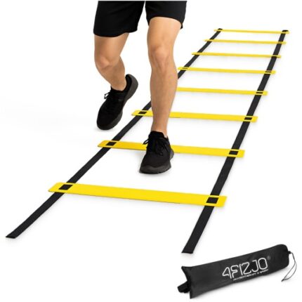 Koordineringsstige 8 m 16 trinn slitesterk polyester for agility og fotballtrening